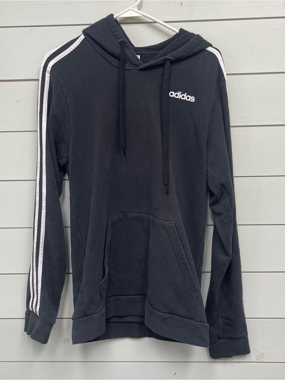 Adidas black and white pullover hoodie sweatshirt women's size small